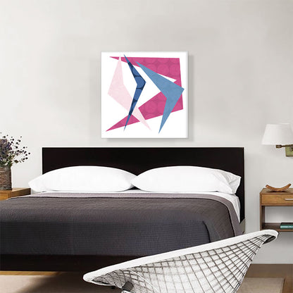 Mid-Century Modern Pink and Blue Boomerangs