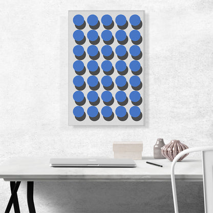 Mid-Century Modern Army of Blue Dots