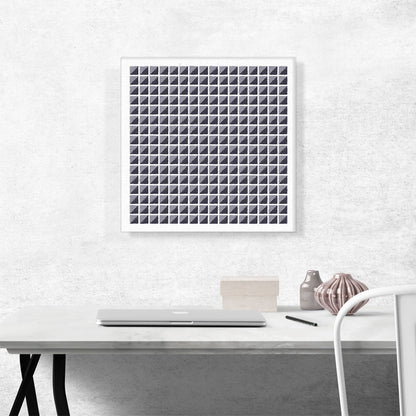 Mid-Century Modern Gray Grid