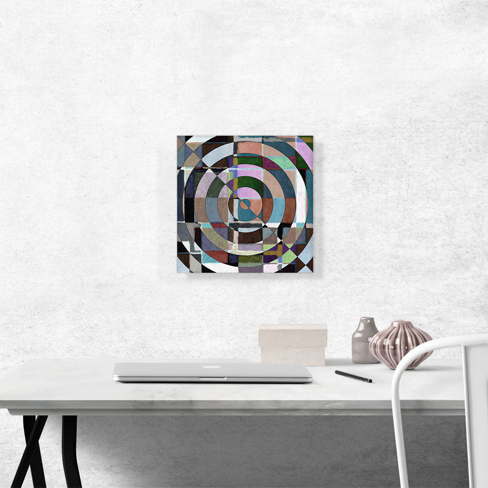 Modern Target Over Rectangles Inverted Colors