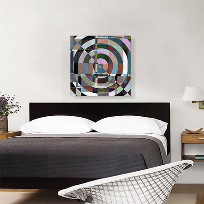 Modern Target Over Rectangles Inverted Colors