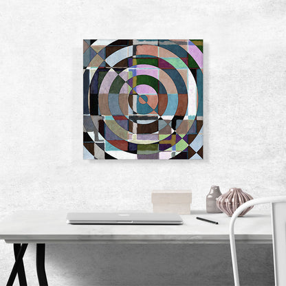 Modern Target Over Rectangles Inverted Colors
