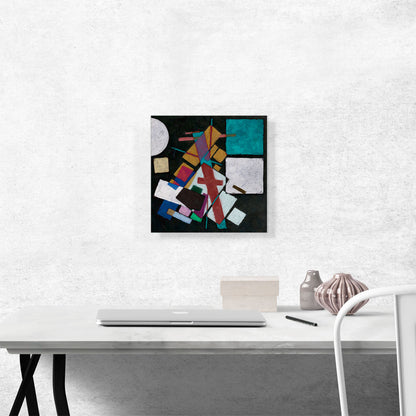 Modern Intersecting Rectangles and a Circle