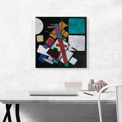 Modern Intersecting Rectangles and a Circle