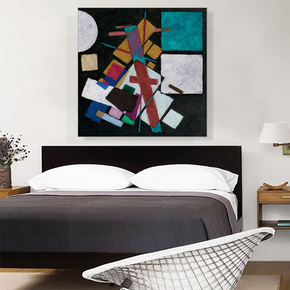 Modern Intersecting Rectangles and a Circle