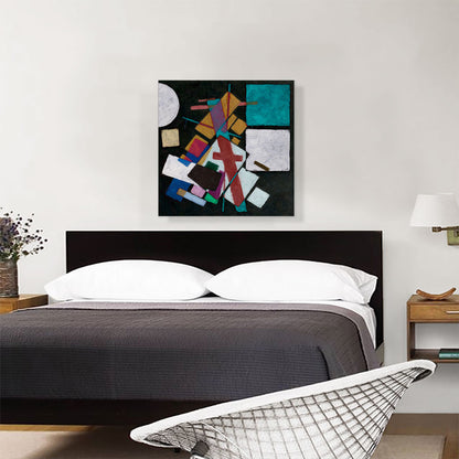 Modern Intersecting Rectangles and a Circle
