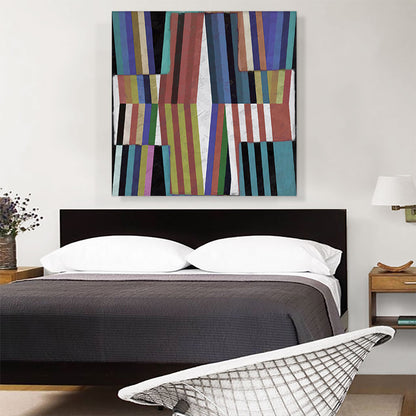 Modern Slanted Lines Over a Cross