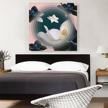Modern White Flowers Become Black