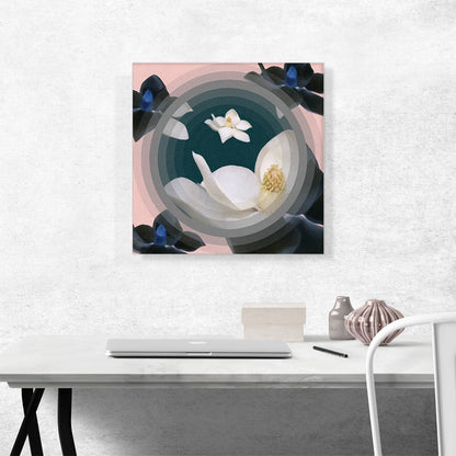 Modern White Flowers Become Black