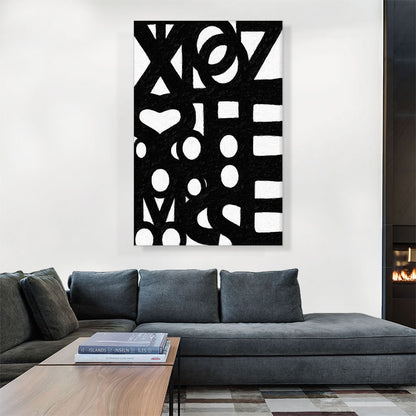 Modern Merged Black Figures See Through White