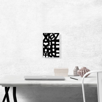 Modern Merged Black Figures See Through White