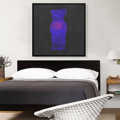 Modern Neon Blue Gummy Bear