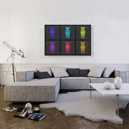 Modern Assortment of Neon Gummy Bears