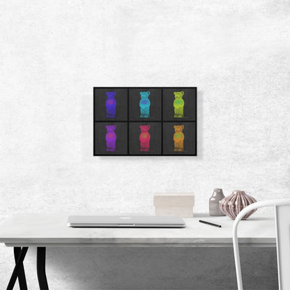 Modern Assortment of Neon Gummy Bears