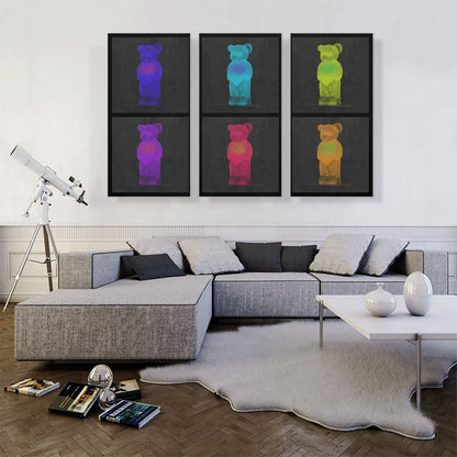 Modern Assortment of Neon Gummy Bears