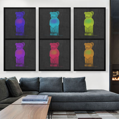 Modern Assortment of Neon Gummy Bears