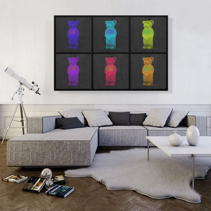 Modern Assortment of Neon Gummy Bears