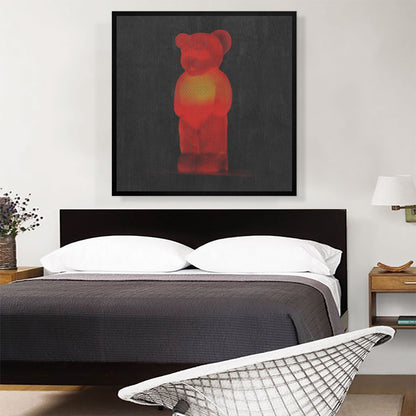 Modern Neon Red Gummy Bear