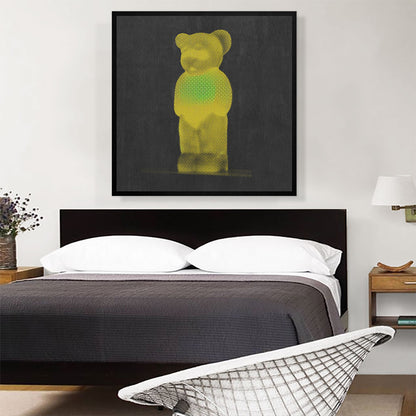 Modern Neon Yellow Gummy Bear