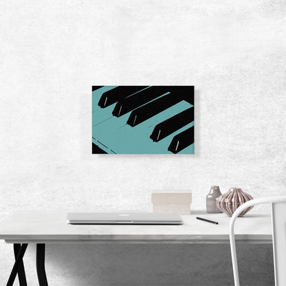 Modern Piano Keys in Cerulean
