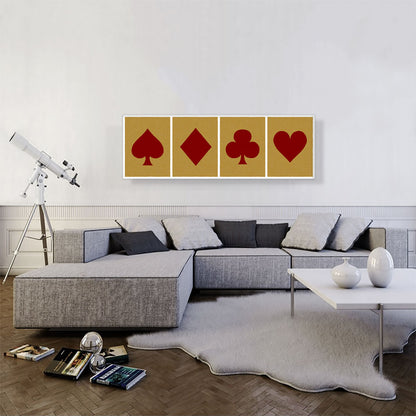 Modern Four Suits - Spade, Diamond, Clover, Heart