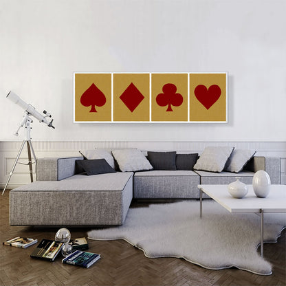 Modern Four Suits - Spade, Diamond, Clover, Heart