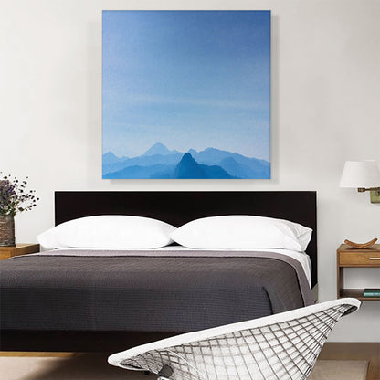 Modern Blue Sky and Mountains