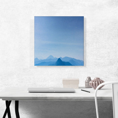 Modern Blue Sky and Mountains