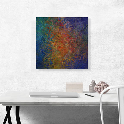 Blue Orange Red Green Splatter Modern