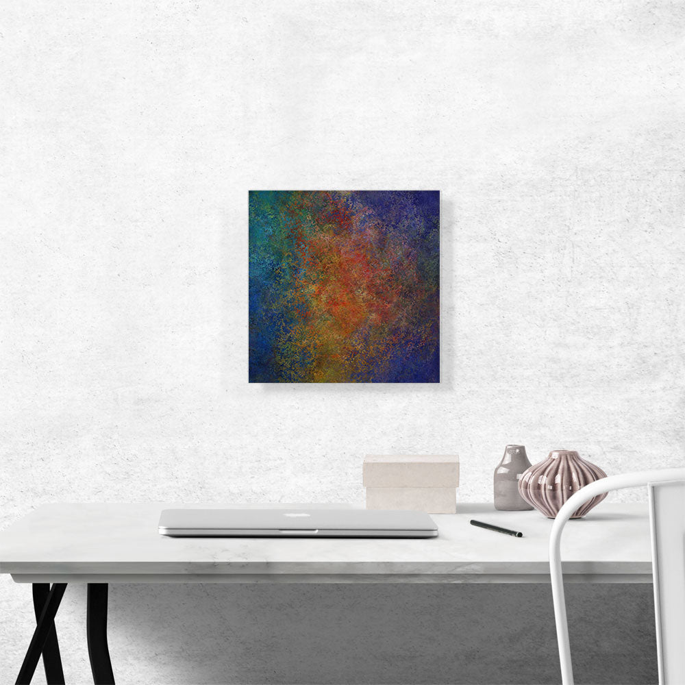 Blue Orange Red Green Splatter Modern