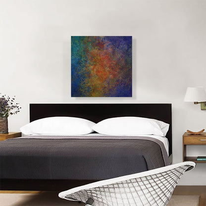 Blue Orange Red Green Splatter Modern