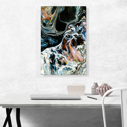 Colors Mixing Into Black Paint Modern Rectangle
