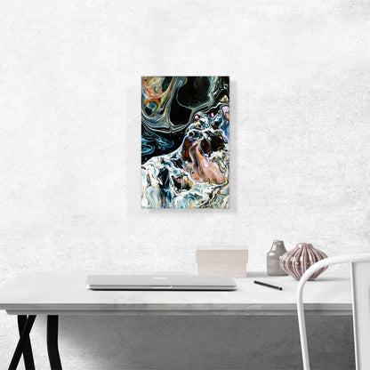 Colors Mixing Into Black Paint Modern Rectangle