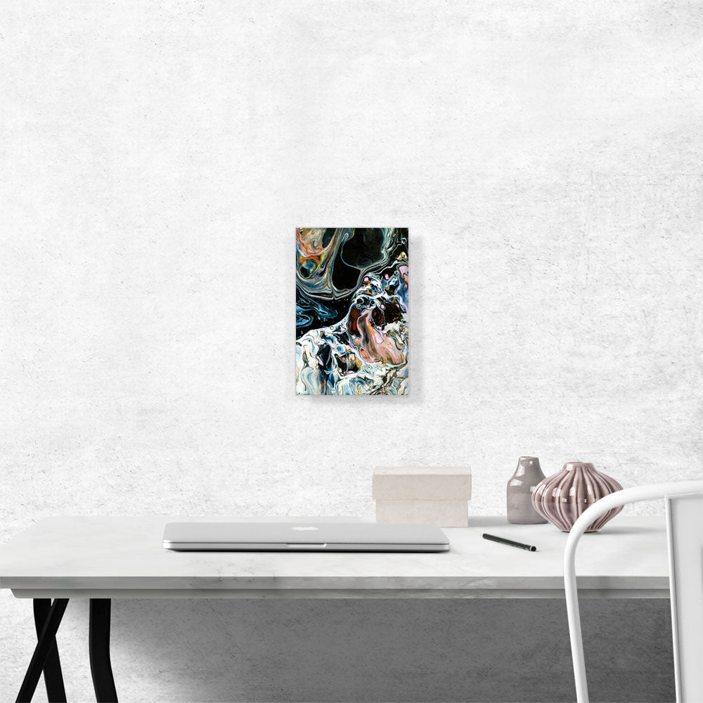 Colors Mixing Into Black Paint Modern Rectangle