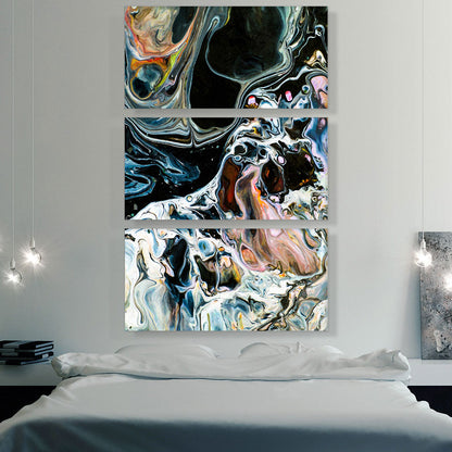 Colors Mixing Into Black Paint Modern Rectangle