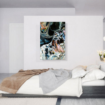 Colors Mixing Into Black Paint Modern Rectangle