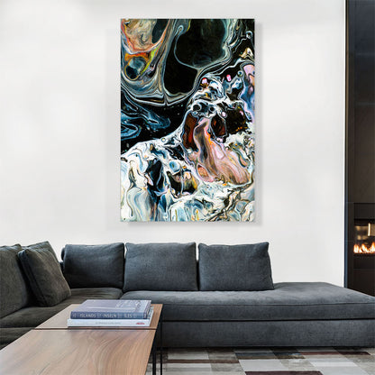 Colors Mixing Into Black Paint Modern Rectangle