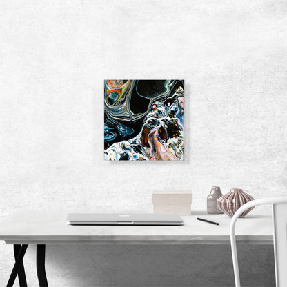 Colors Mixing Into Black Paint Modern Square