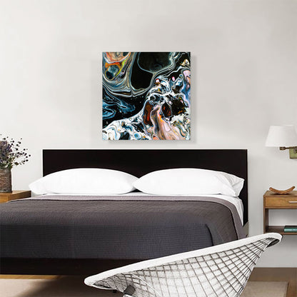 Colors Mixing Into Black Paint Modern Square