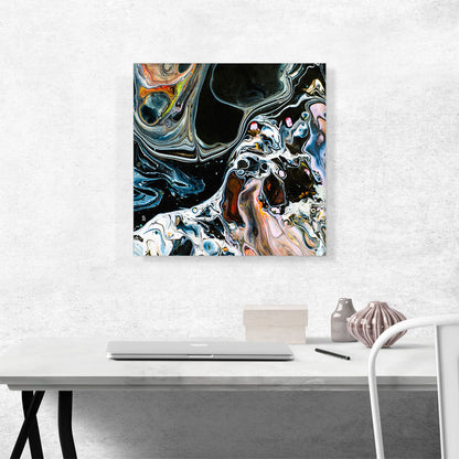 Colors Mixing Into Black Paint Modern Square