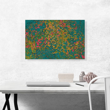 Green Yellow Pink Splatter Modern