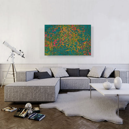 Green Yellow Pink Splatter Modern
