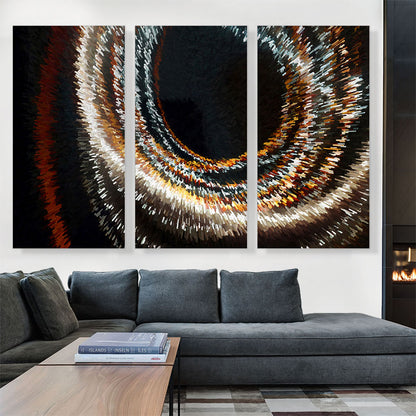 Maroon Tan and White Circles Modern