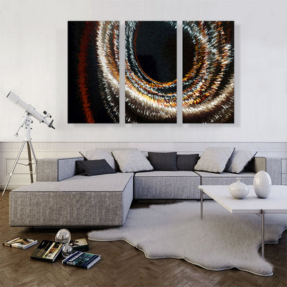 Maroon Tan and White Circles Modern
