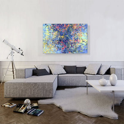 Baby Blue Pink Yellow Splatter Modern