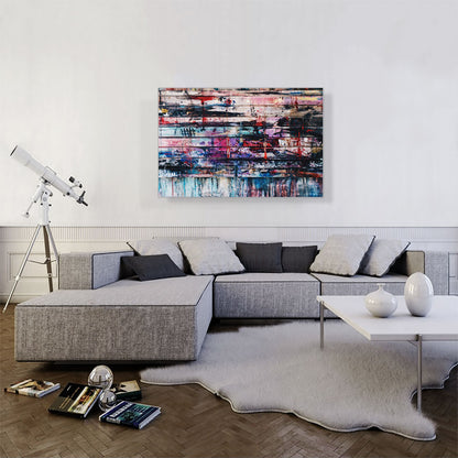 Paint Splatter Wood Wall Rectangle