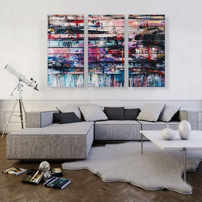 Paint Splatter Wood Wall Rectangle