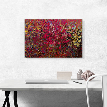 Pink Yellow Brown Splatter Modern
