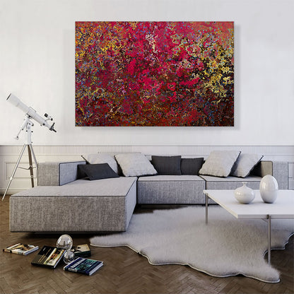 Pink Yellow Brown Splatter Modern