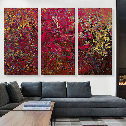 Pink Yellow Brown Splatter Modern